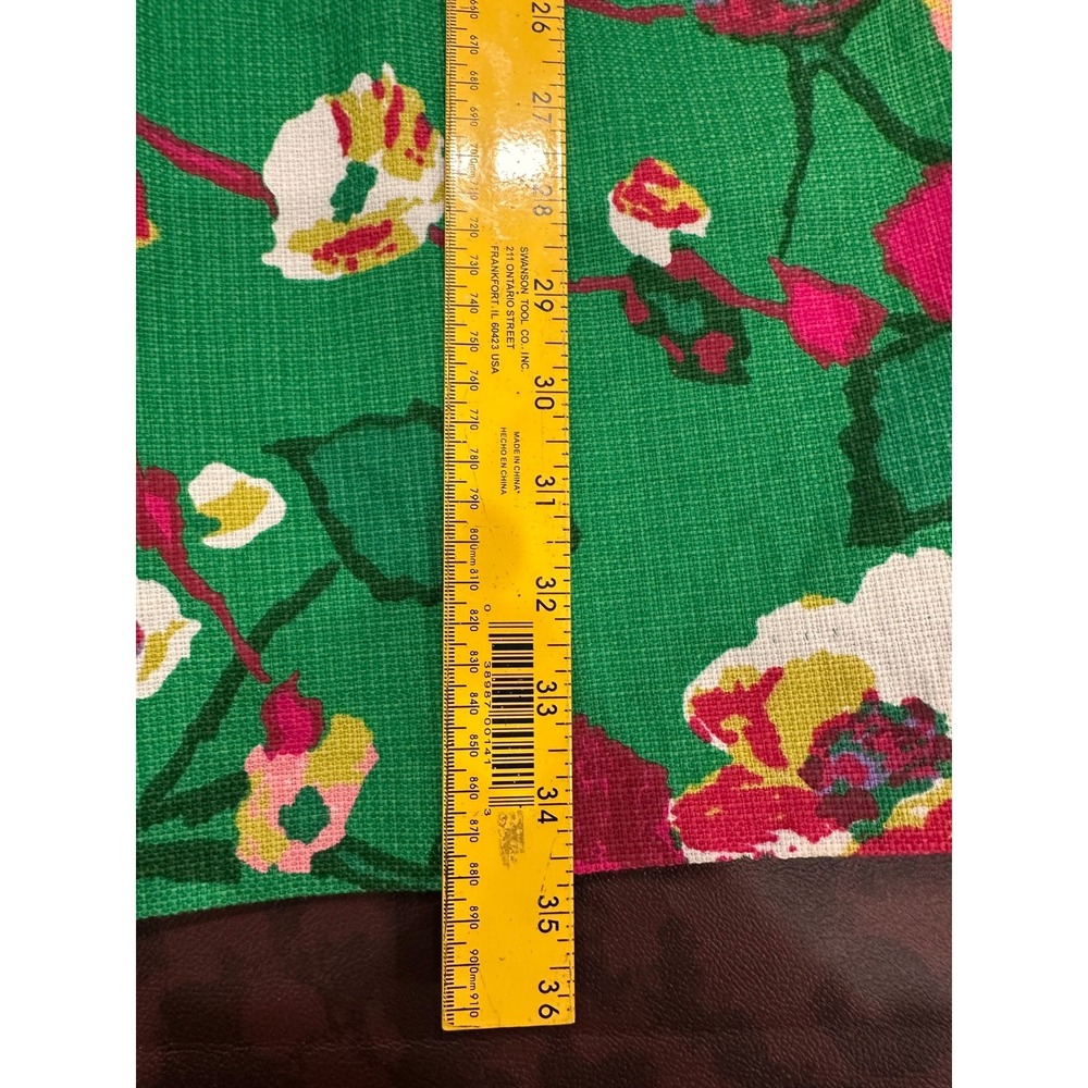 J Crew Green Floral Sleeveless Fit Flare Dress Women Size 6 - Picture 9 of 9
